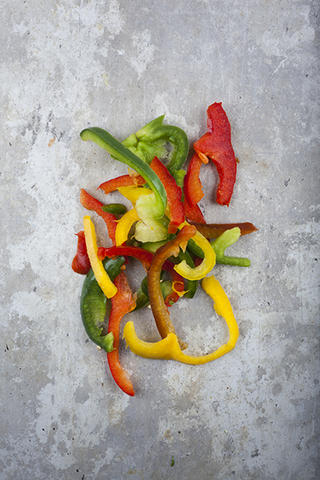 Paprikablandning Skivad