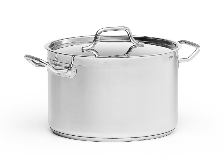 Kittel mellan med lock rostfri Ø28cm h18cm 11L