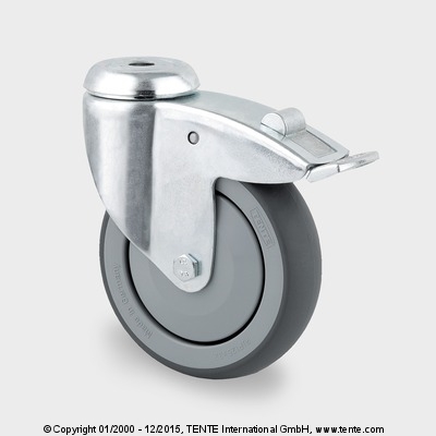 Hjul med broms  100mm