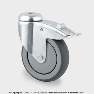 Hjul med broms 100mm