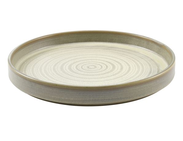 Terra tallrik flat hög kant grå matt Ø26cm