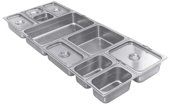 Kantin Perforerad Rostfri GN 1/1x65mm 9L