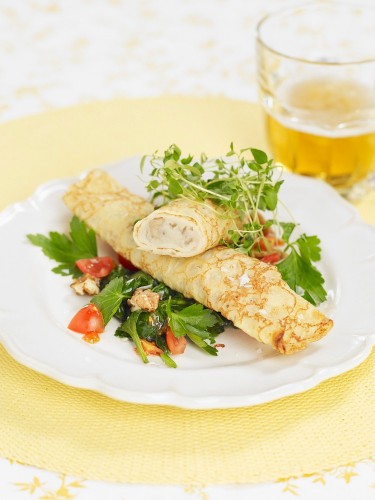 Crepes med Champinjoner