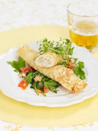 Crepes med Champinjoner