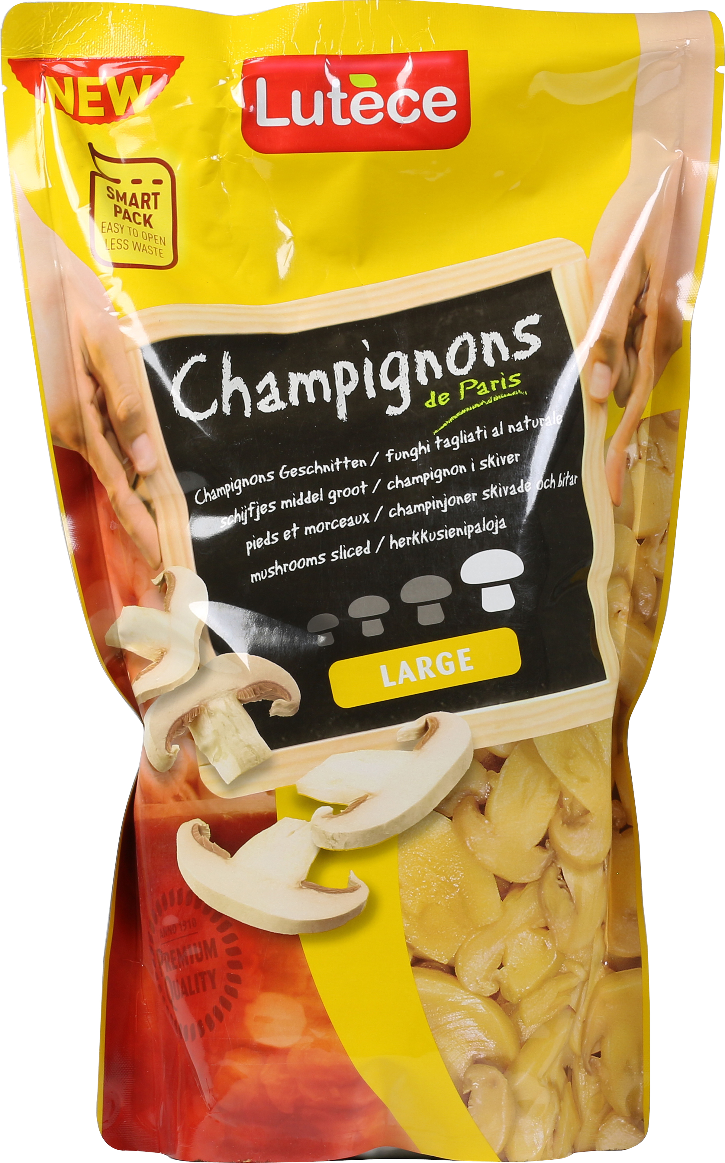 Champinjoner Skivade