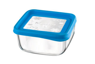 Förvaringsburk Glas med Blått Lock 15x15cm 75cl