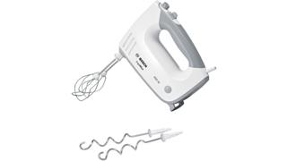 Elvisp plast vit 450W, vispar och degkrokar ingår