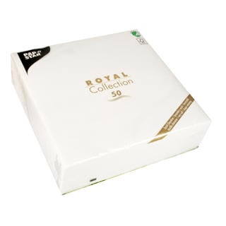 Servett Royal Collection 1/4-vikt 48x48cm Vit