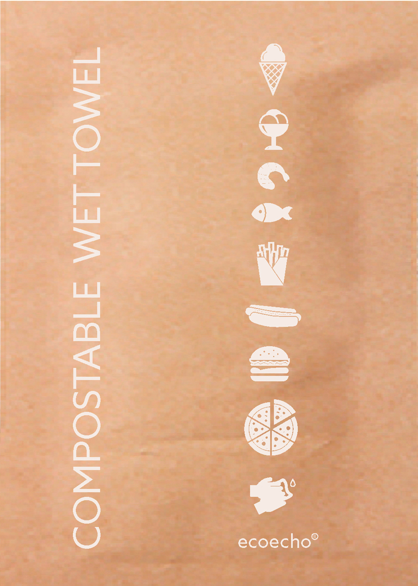 Våtservett styck förpackade ecoecho