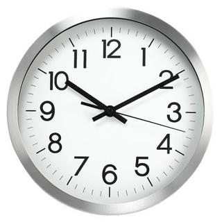 Väggur plast med aluminium ram Ø25cm