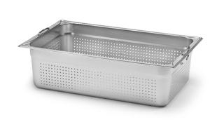 Kantin perforerad med handtag rostfri GN 1/1x150