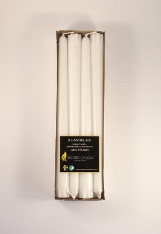 Antikljus Stearin 2,2x25cm Vit 8-pack