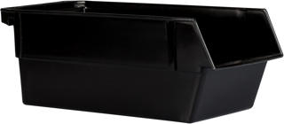 Besticklåda plast svart 12,5x29,5x10,5cm