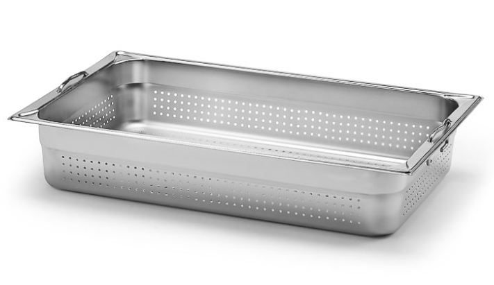 Kantin perforerad med handtag rostfri GN 1/1x100