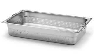 Kantin perforerad med handtag rostfri GN 1/1x100
