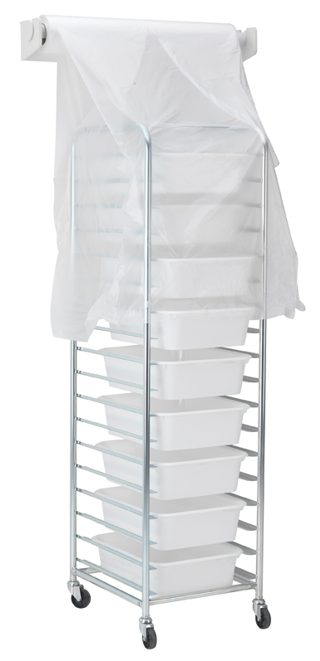 Engångshuv, plast, rulle, 100-pack, GN 1/1