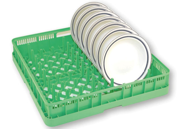 Diskkorg för Djupa och Flata Tallrikar Grön 
50x50cm