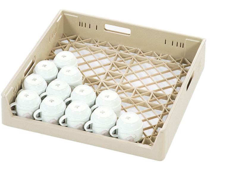 Diskkorg för glas/koppar med en öppen sida