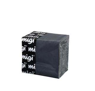 Servett 1/4-vikt 3-lag 33x33cm Svart