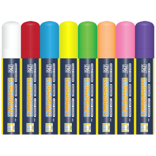 Griffelpenna vattenlöslig 8 färger 15mm 8-pack