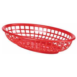 Korg plast röd 23,5x15,4cm