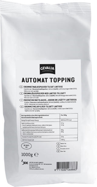 Mjölkpulver Automattopping