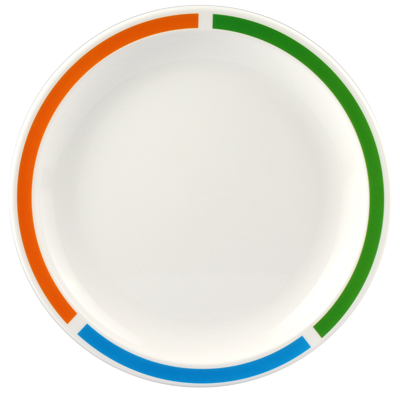 Kostcirkeltallrik plast PET Ø23cm