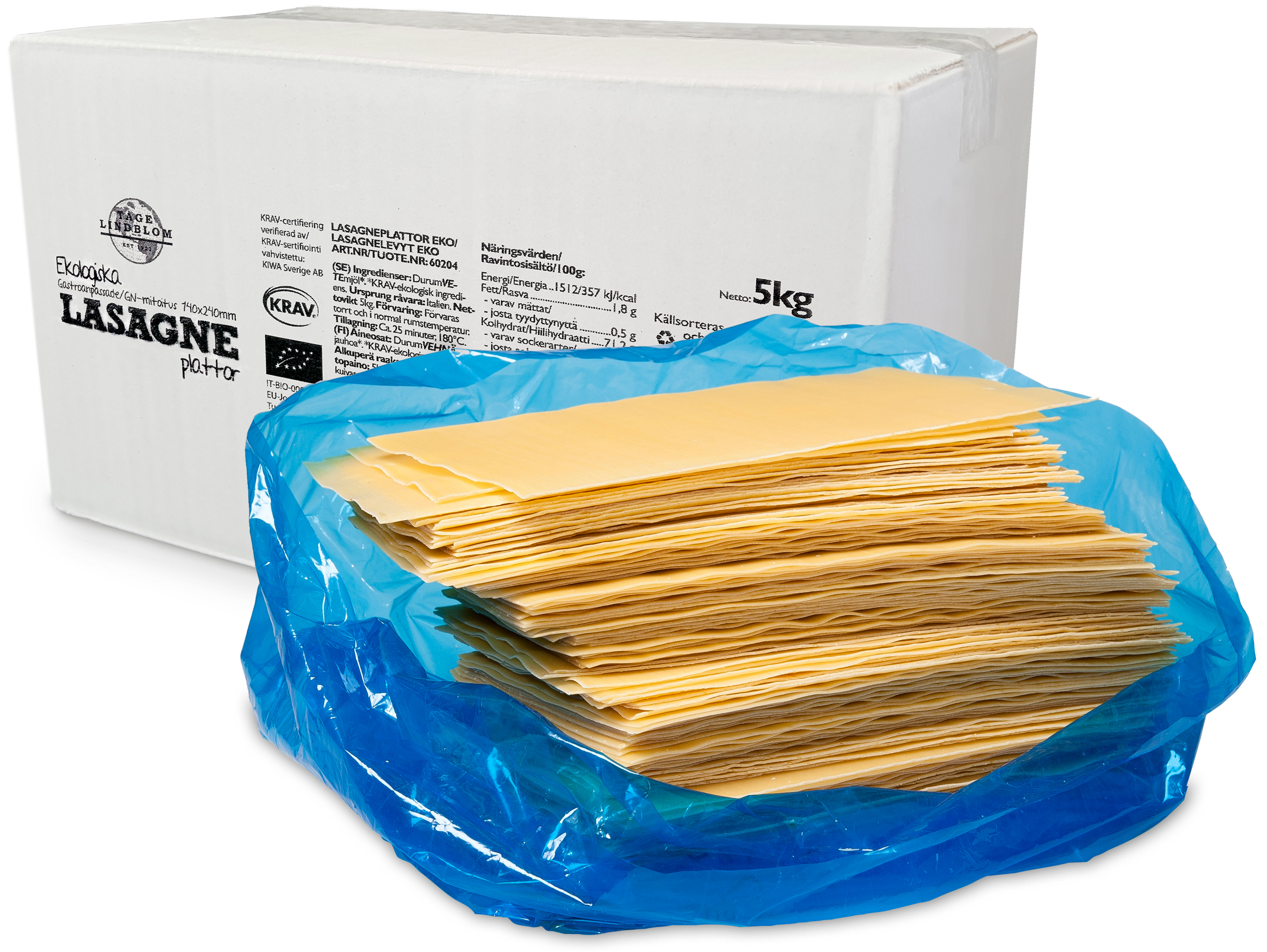 Lasagneplattor 1/3 140x240 KRAV