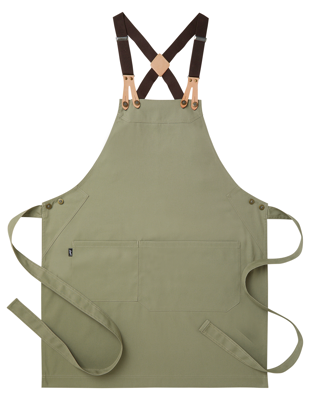 Bröstlappsförkläde 4078 Khakigrön 75x90 cm