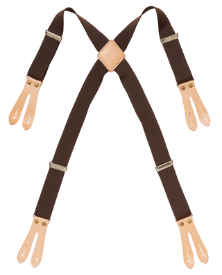 Resårhängsle med läder 0568 brun L/XL