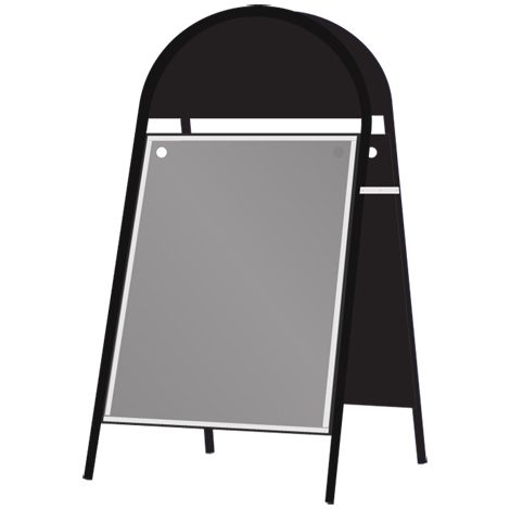 Gatupratare Gotik 50x70 
inkl magnetförsluten plastfront