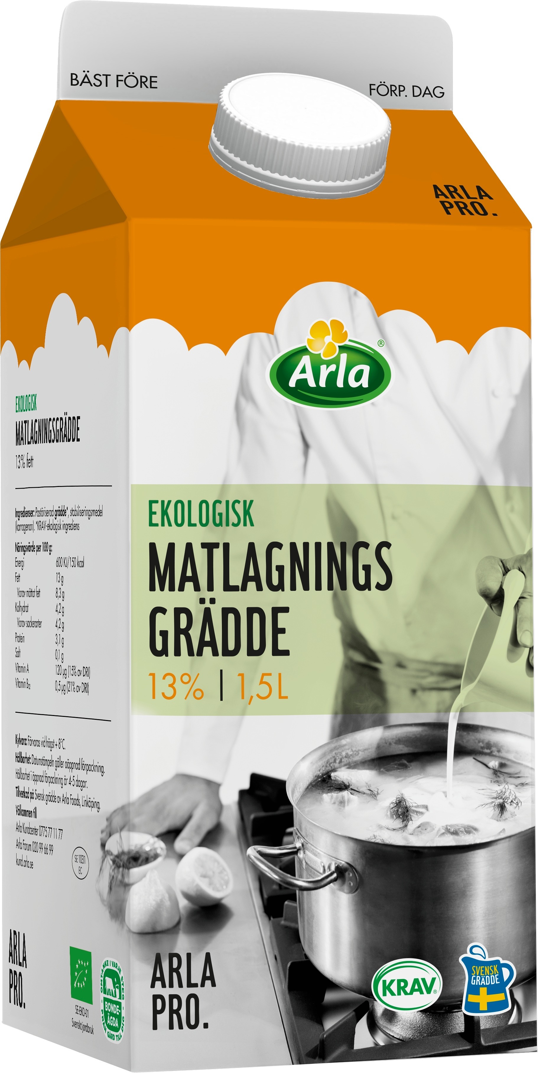 Matlagningsgrädde 13% EKO KRAV