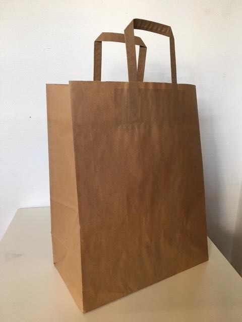 Pappersbärkassar 26L 320x170x400mm 90g brun