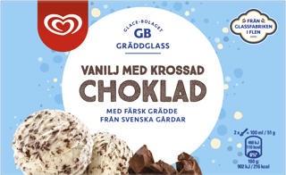 Vaniljglass med Krossad Choklad
