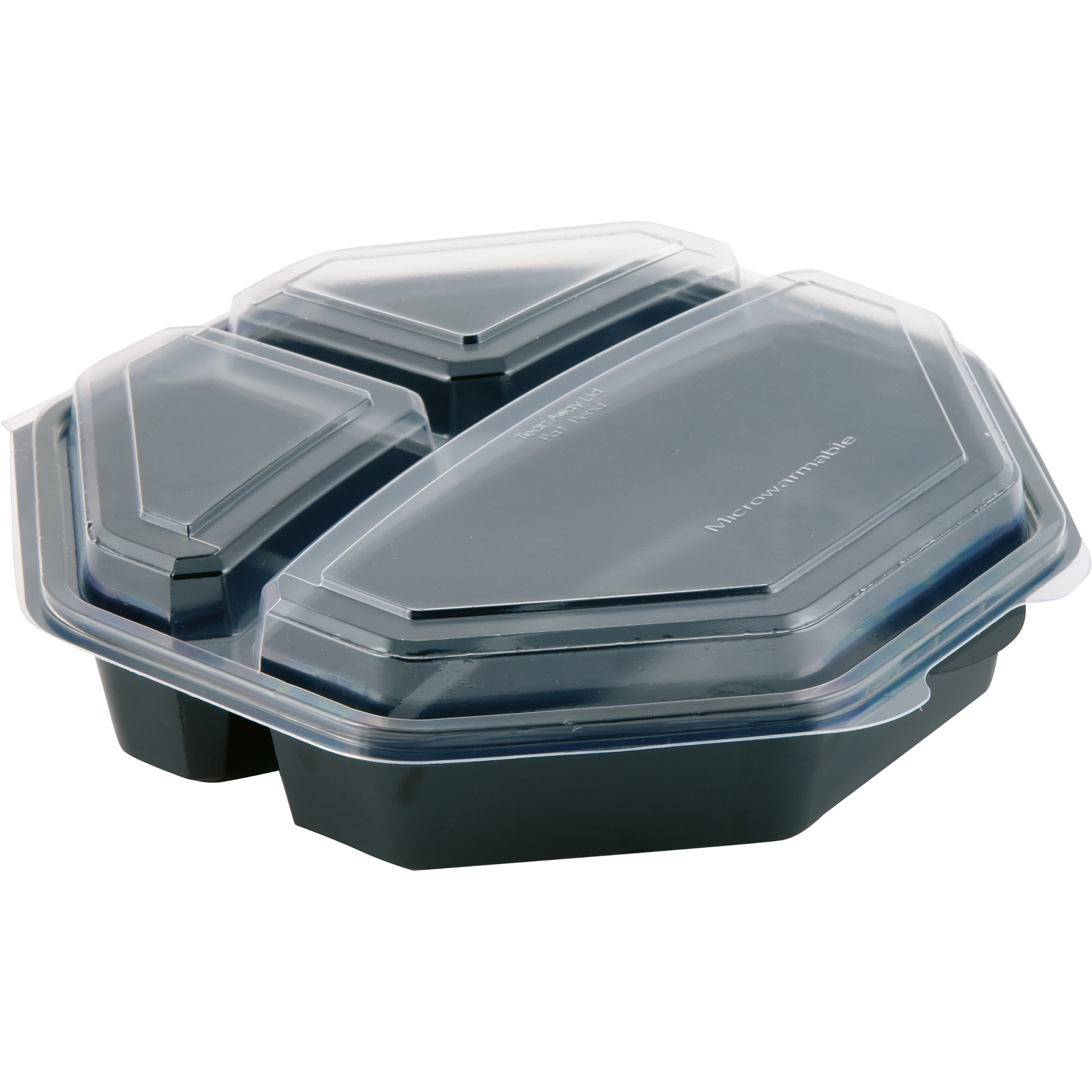 Box PS Octaview 3-fack med vidhängande lock
220/220/650ml svart