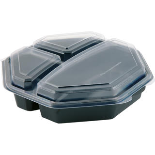 Box PS Octaview 3-fack med vidhängande lock
220/220/650ml svart