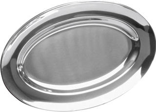 Fat oval omvikt kant rostfri 50x35cm