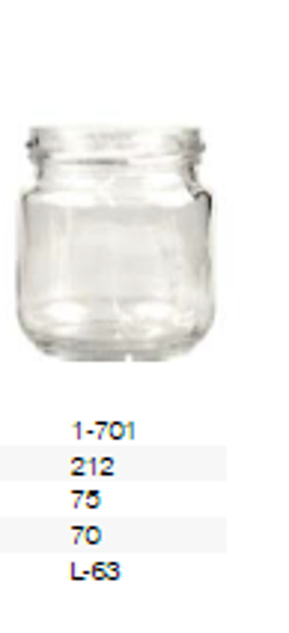 Glasburk utan lock Ø7cm h7,5cm 21cl