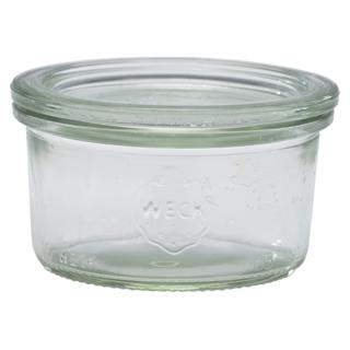 Glasburk med lock 16,5cl Ø8cm h4,5cm