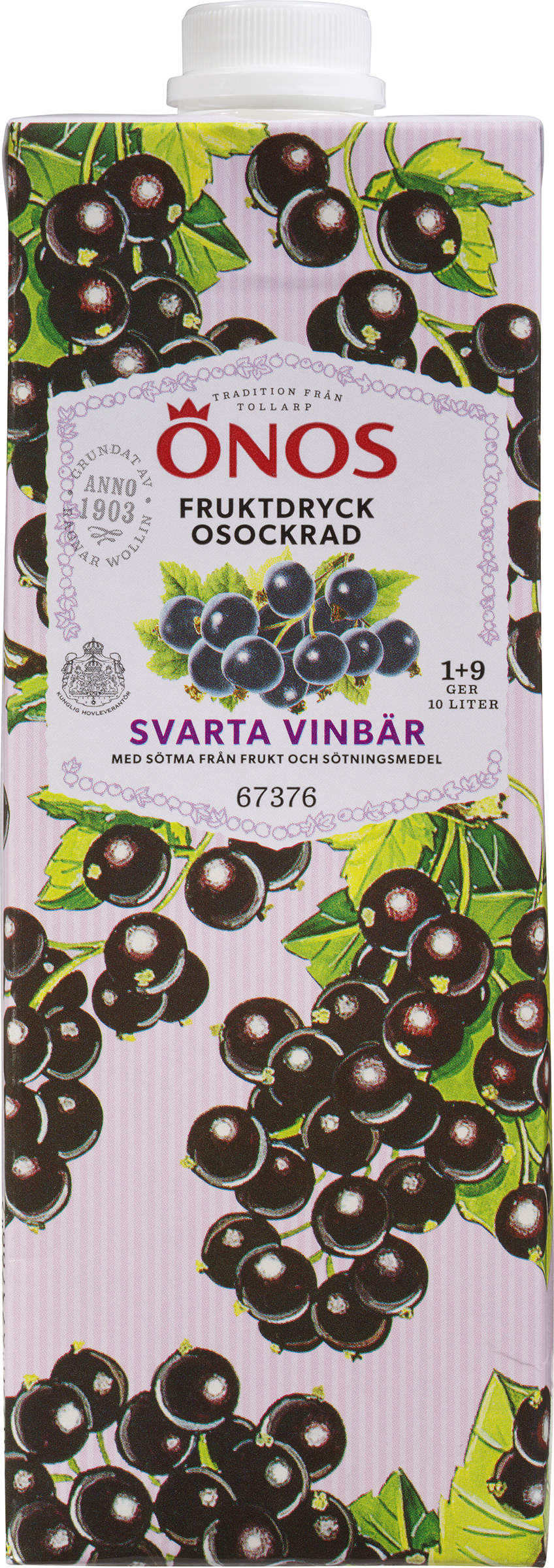 Fruktdryck Svartvinbär Utan Tillsatt Socker 1+9