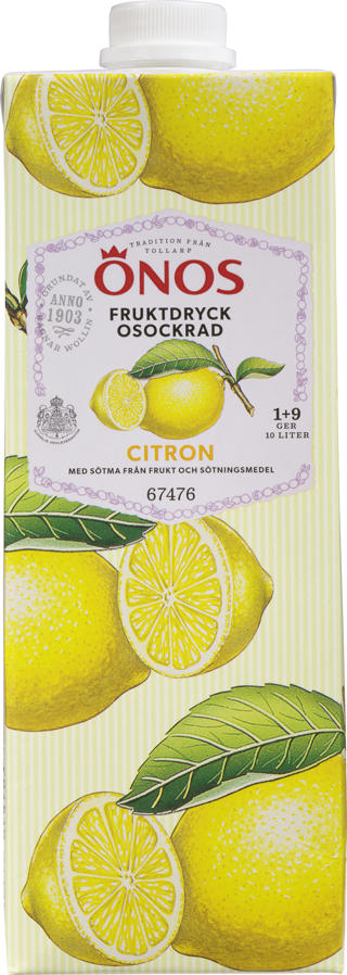 Fruktdryck Citron Osockrad 1+9