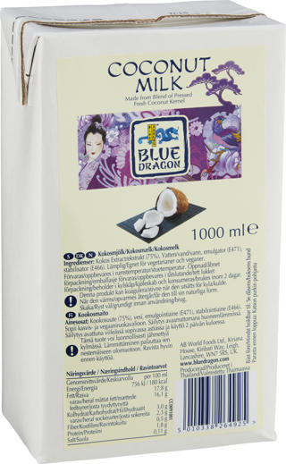 Kokosmjölk krämig 17%