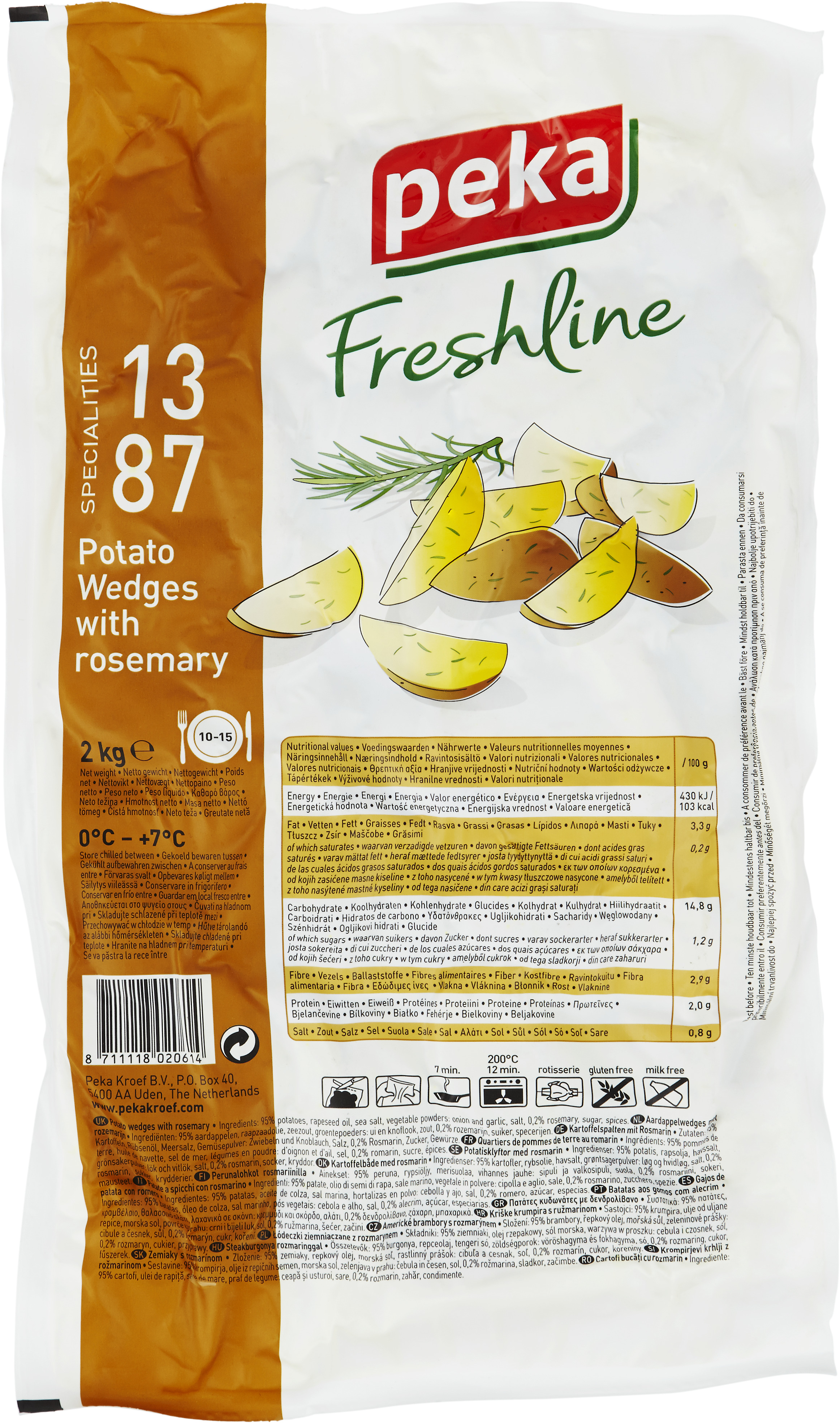 Potatis Klyftad med Rosmarin