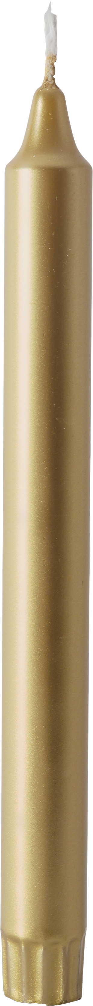 Kronljus Stearin 25x2cm 4-pack Guld