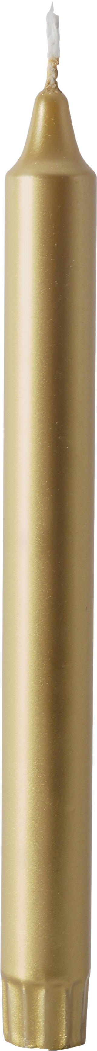 Kronljus Stearin 25x2cm 4-pack Guld