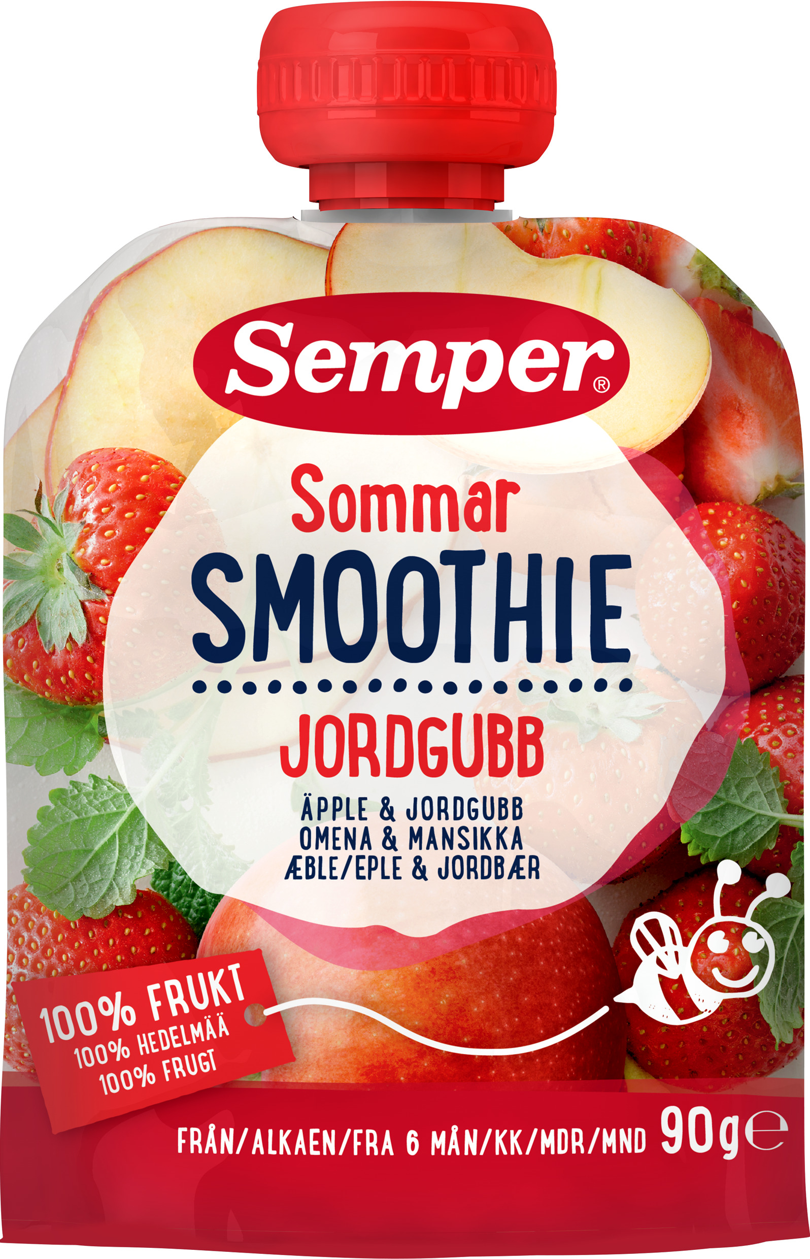 Sommar Smoothie Äpple & Jordgubb 6 Mån