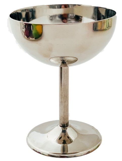 Glasskål rostfri Ø10cm h13cm