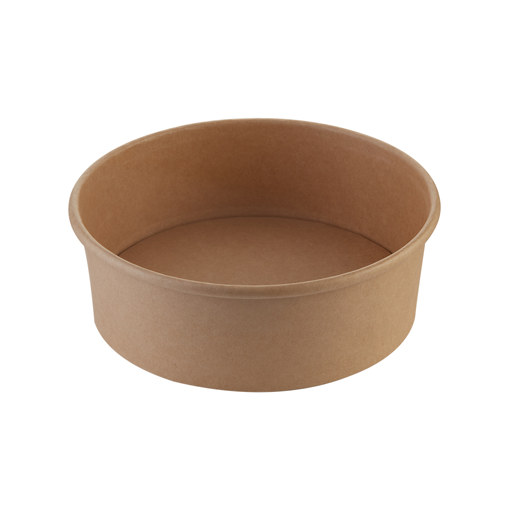 Skål Kartong+PE 1100ml Ø185/160x65mm brun
