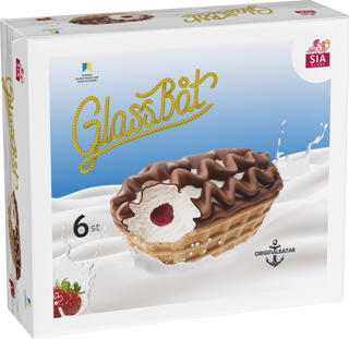 Glassbåt Vanilj, Jordgubb & Choklad RA
