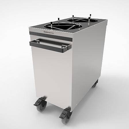 Tallriksdispenser utan värme 2x55 tallrikar 
Ø15-28cm